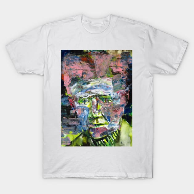 EMIL CIORAN acrylic and watercolor portrait T-Shirt by lautir